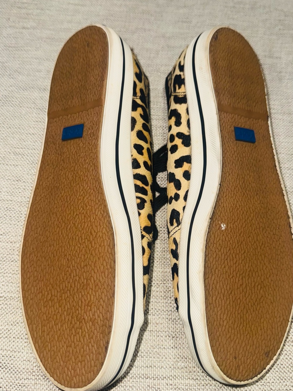 kate spade x Keds Leopard Print Lace-Up Sneakers in tan and black - Picture 4 of 5